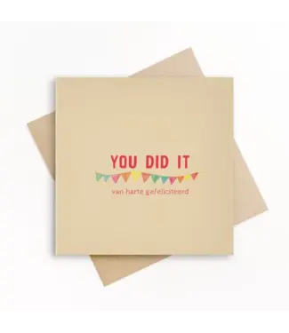 GRAFIQUELIEN •• Wenskaart you did it
