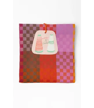 FOEKJE FLEUR •• Tea towel #136A checkered check