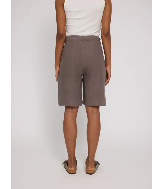 MAZINE •• Linnen bermuda Shorts | grey brown