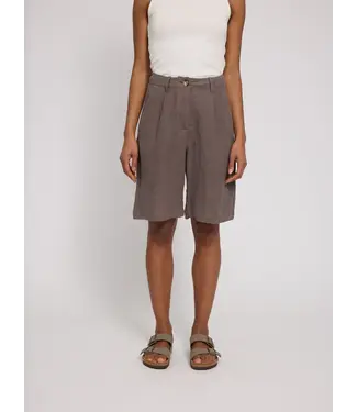 MAZINE •• Linnen bermuda Shorts | grey brown