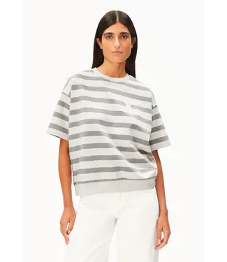 ARMEDANGELS •• Bamikaa stripe sweat | Undyed-seal grey