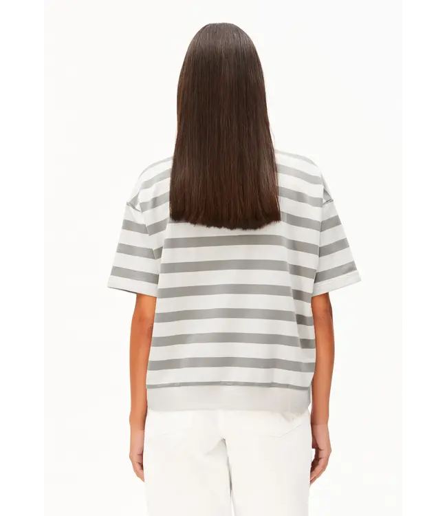 ARMEDANGELS •• Bamikaa stripe sweat | Undyed-seal grey