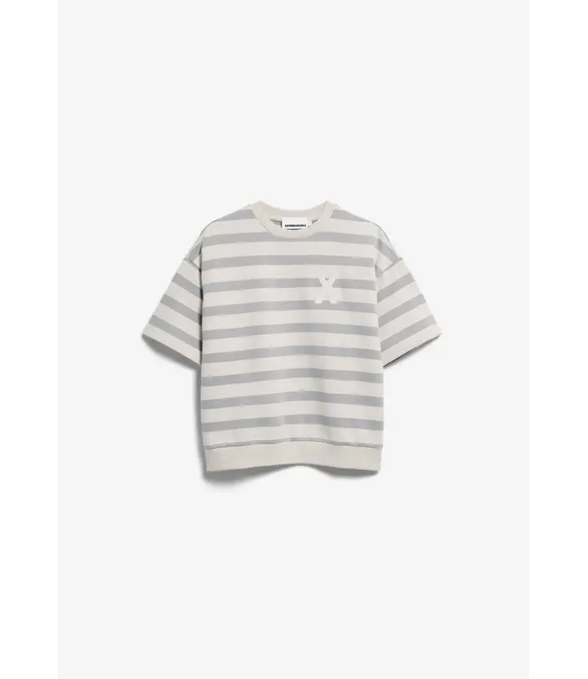 ARMEDANGELS •• Bamikaa stripe sweat | Undyed-seal grey