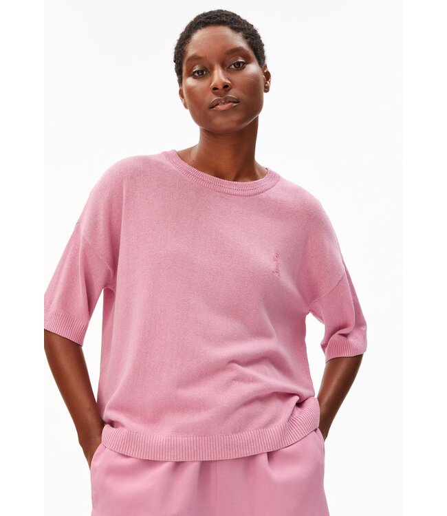 ARMEDANGELS •• Linen blend knit sweater | Washed berry