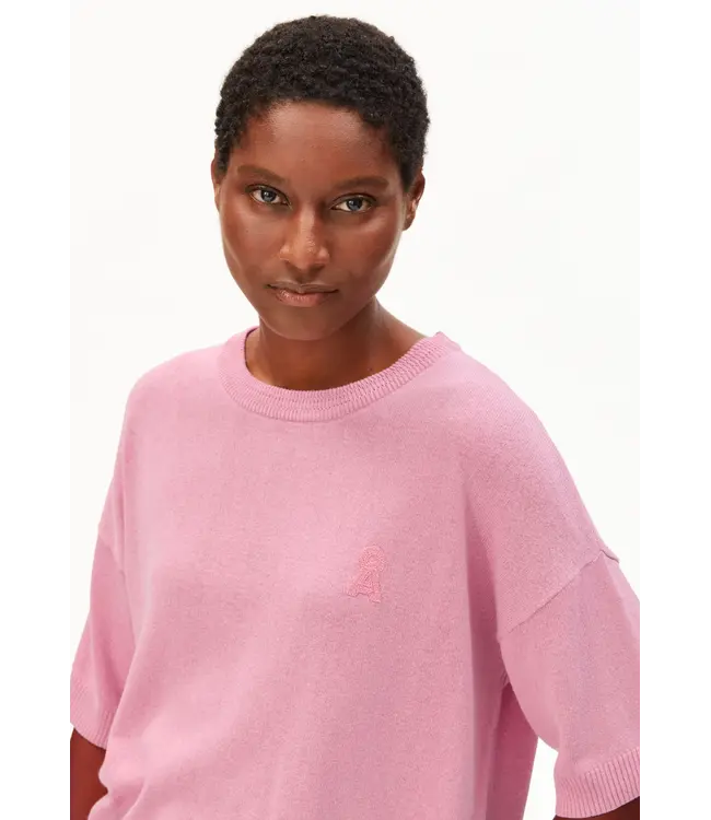 ARMEDANGELS •• Linen blend knit sweater | Washed berry