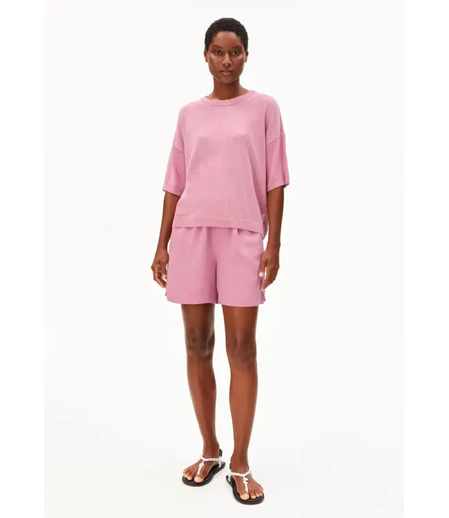 ARMEDANGELS •• Linen blend knit sweater | Washed berry
