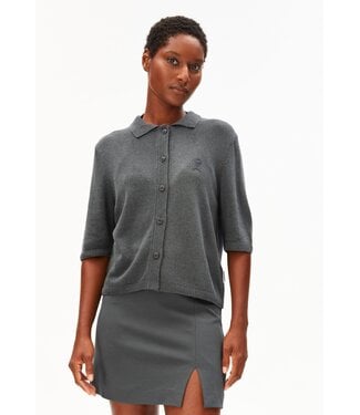 ARMEDANGELS •• Linen blend knit cardigan | Space steel