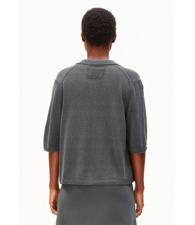 ARMEDANGELS •• Linen blend knit cardigan | Space steel