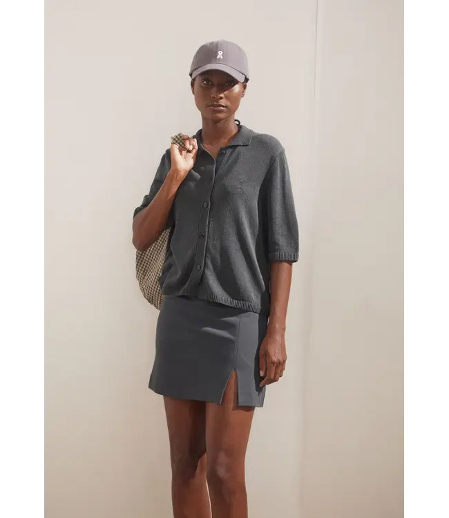 ARMEDANGELS •• Linen blend knit cardigan | Space steel