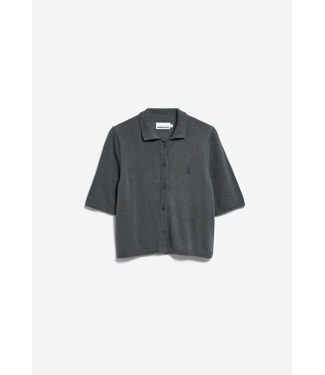 ARMEDANGELS •• Linen blend knit cardigan | Space steel