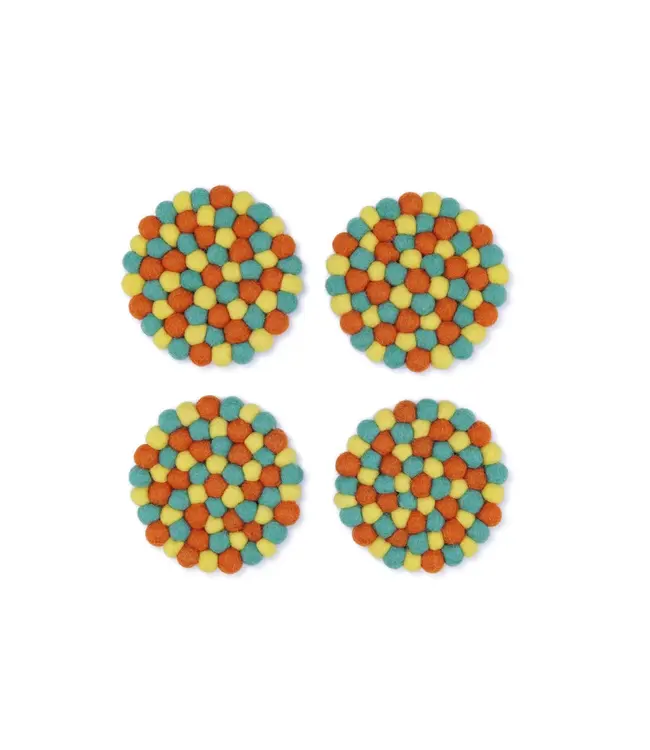 SJAAL MET VERHAAL  •• Onderzetter 10 cm | set van 4 | Summer days