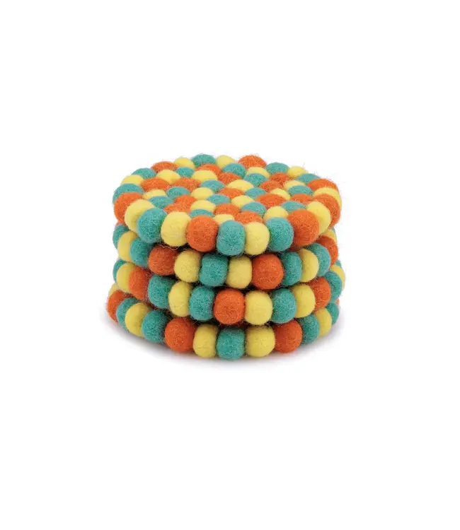 SJAAL MET VERHAAL  •• Onderzetter 10 cm | set van 4 | Summer days
