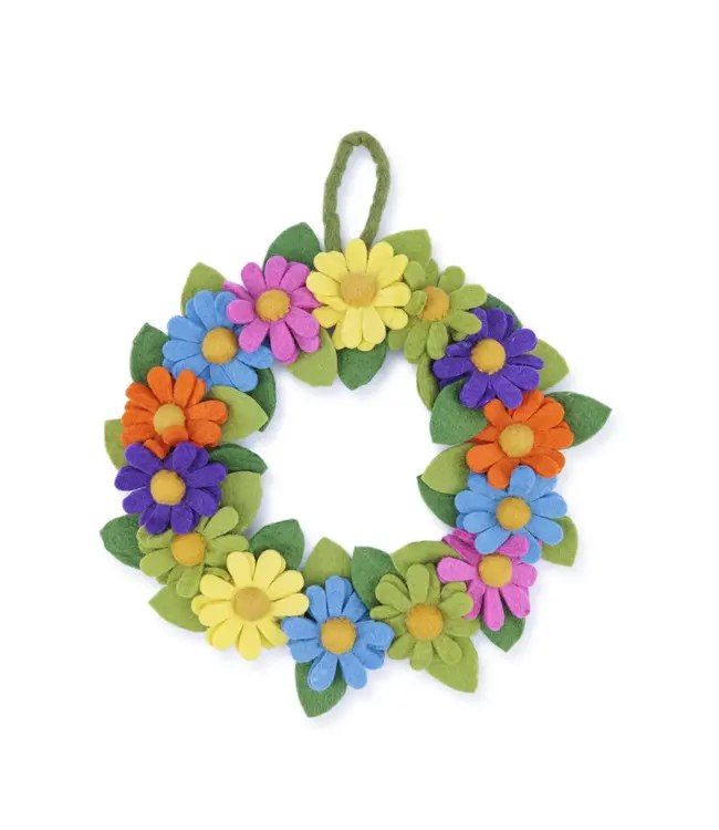 SJAAL MET VERHAAL  •• Krans margrietjes XL | Multicolor