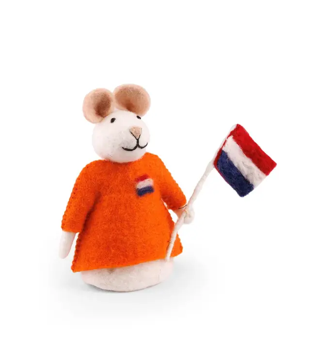 SJAAL MET VERHAAL  •• Muis met Nederlandse vlag