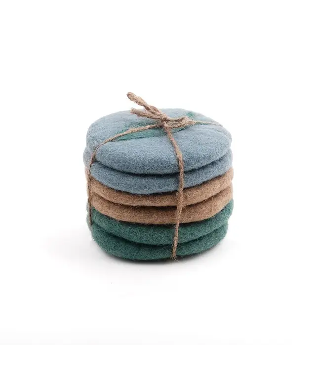 SJAAL MET VERHAAL  •• Onderzetter Beachlife  | 10 cm | 6 stuks