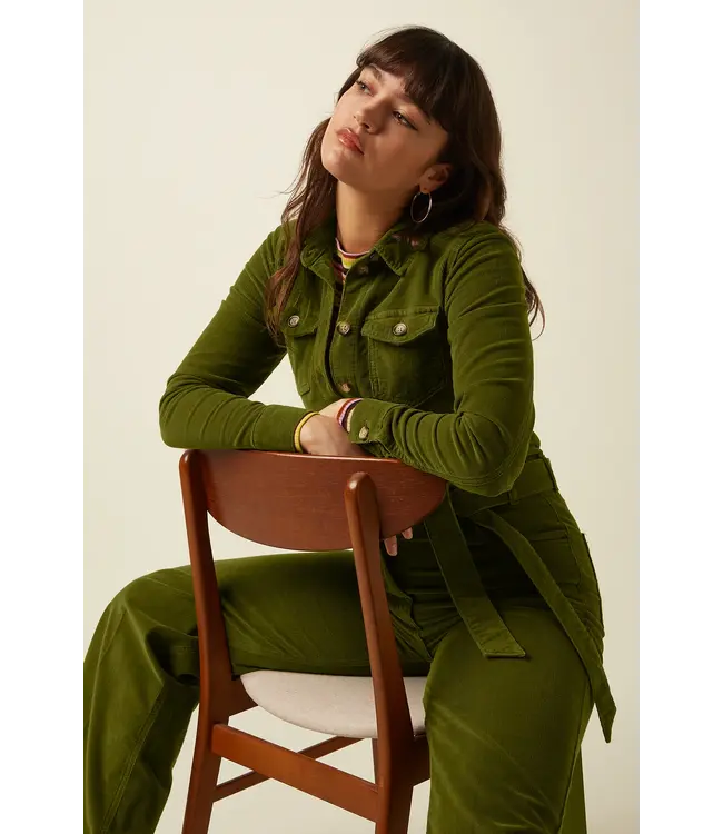 KING LOUIE •• Mia Jumpsuit Baby Cord | Posey Green