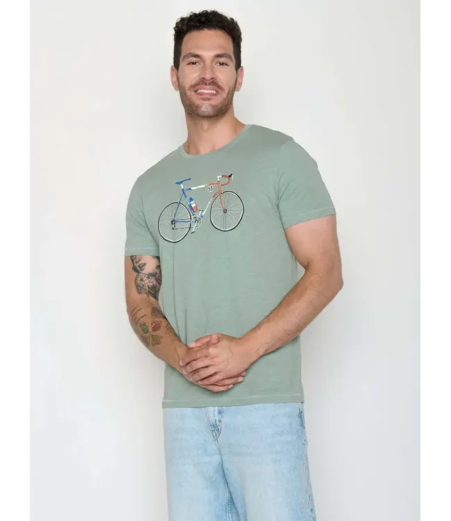 GREENBOMB •• T-shirt Bike Jacques Spice | Soft Sage