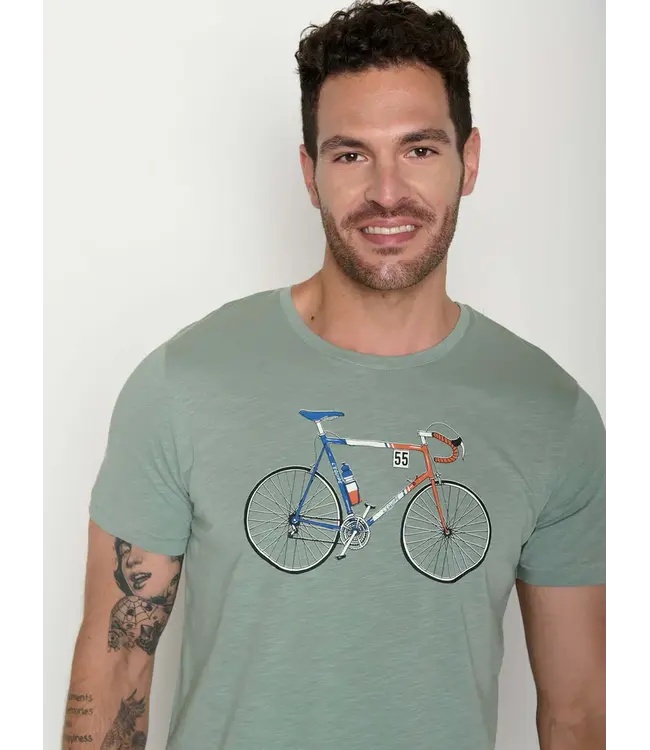 GREENBOMB •• T-shirt Bike Jacques Spice | Soft Sage