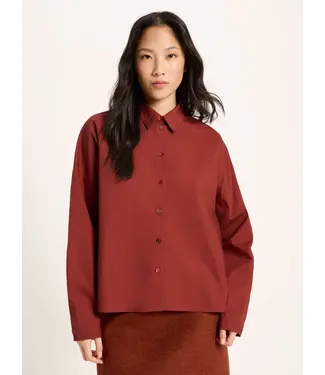 LANIUS •• Shirt blouse | Red Mahagony