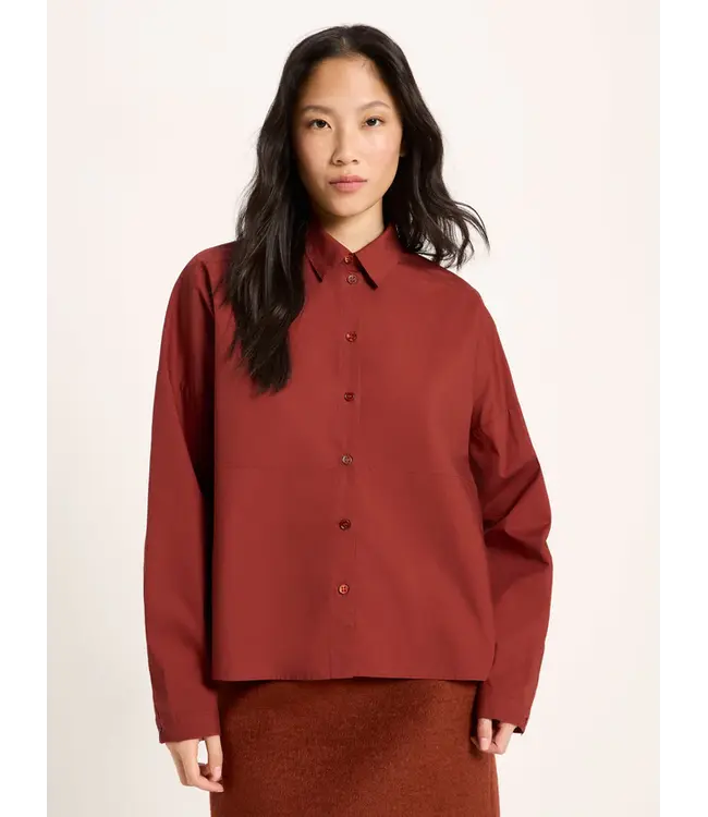 LANIUS •• Shirt blouse | Red Mahagony