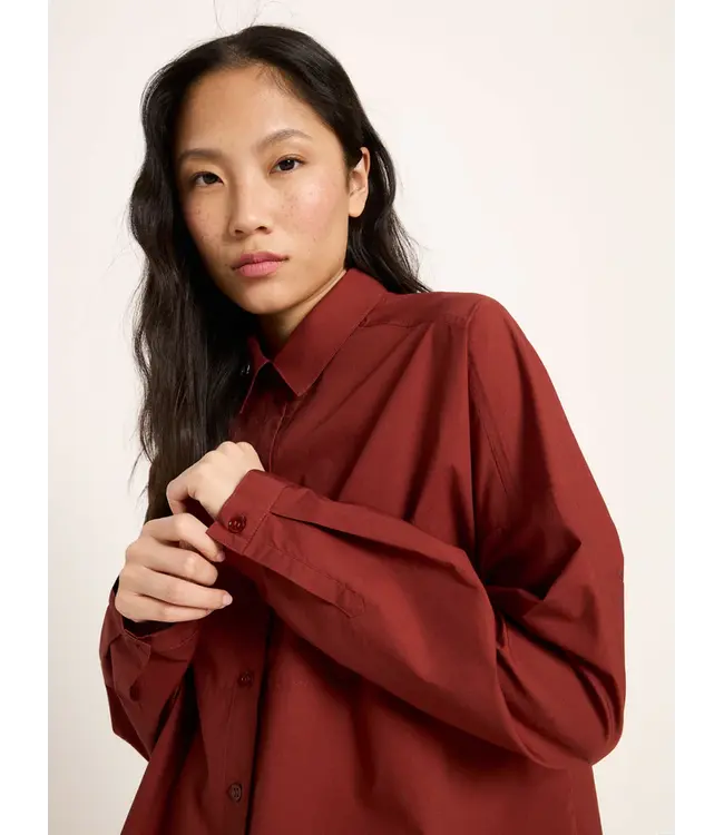 LANIUS •• Shirt blouse | Red Mahagony
