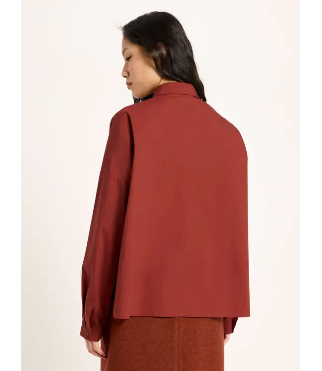 LANIUS •• Shirt blouse | Red Mahagony