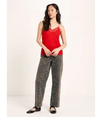 LANIUS •• Kanten top Tencel | Red