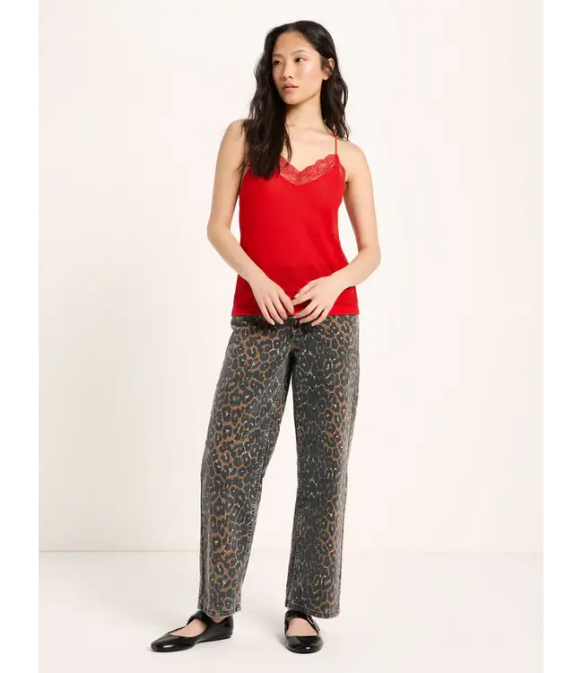 LANIUS •• Kanten top Tencel | Red