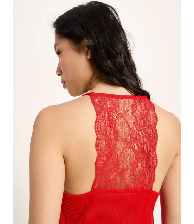 LANIUS •• Kanten top Tencel | Red