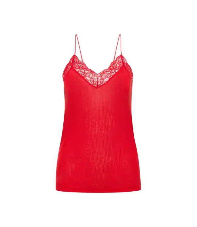 LANIUS •• Kanten top Tencel | Red