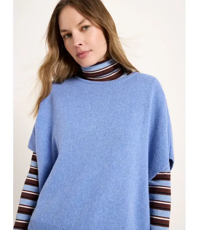 LANIUS •• Cardigan GOTS | Light Blue Melange