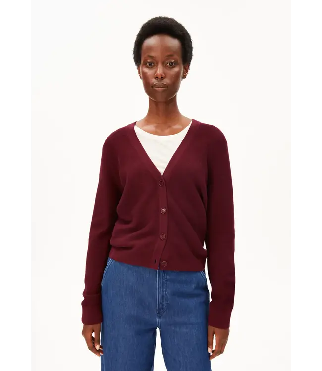 ARMEDANGELS •• Menaal Links Links Cardigan | Velvet Red