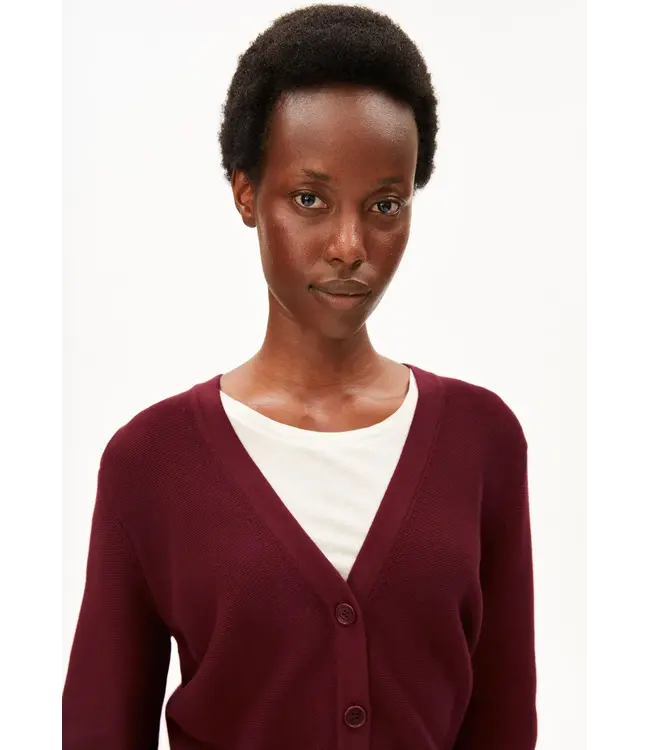 ARMEDANGELS •• Menaal Links Links Cardigan | Velvet Red