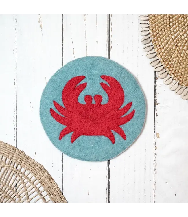 SJAAL MET VERHAAL  •• Onderzetter Krab | ⌀ 20 cm