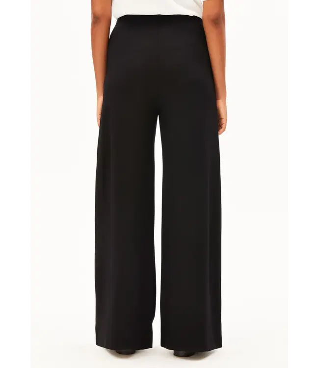 ARMEDANGELS •• Basic Wide Leg Jersey pants | Black