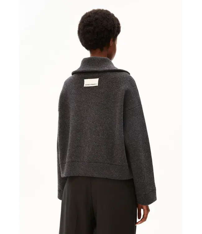 ARMEDANGELS •• Cotton-Wool Knit Jacket  | Steel Melange