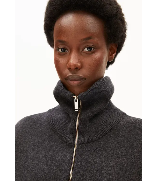 ARMEDANGELS •• Cotton-Wool Knit Jacket  | Steel Melange