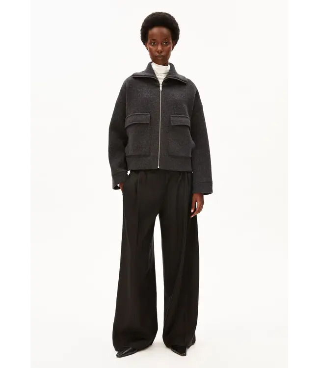 ARMEDANGELS •• Cotton-Wool Knit Jacket  | Steel Melange