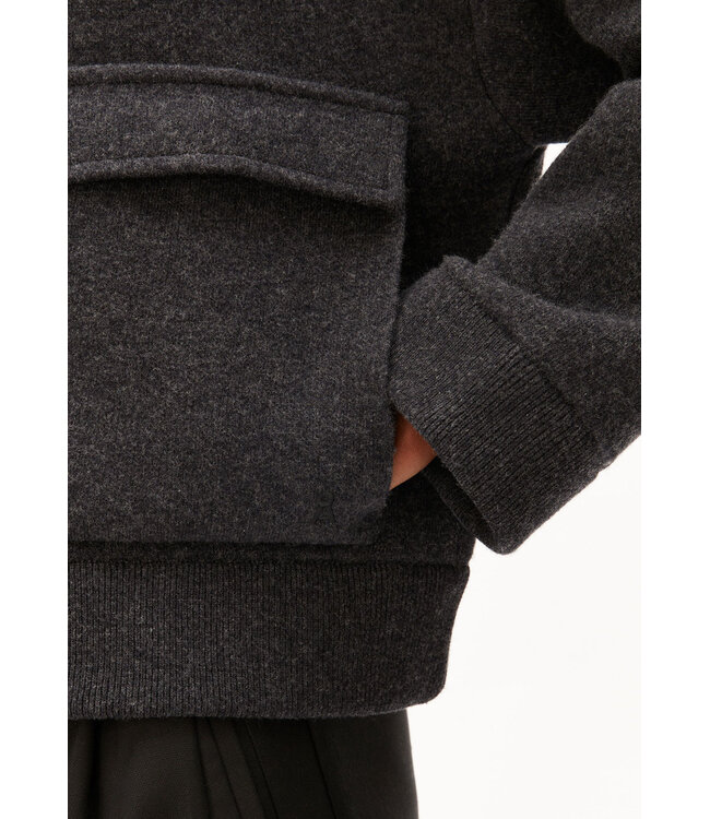 ARMEDANGELS •• Cotton-Wool Knit Jacket  | Steel Melange