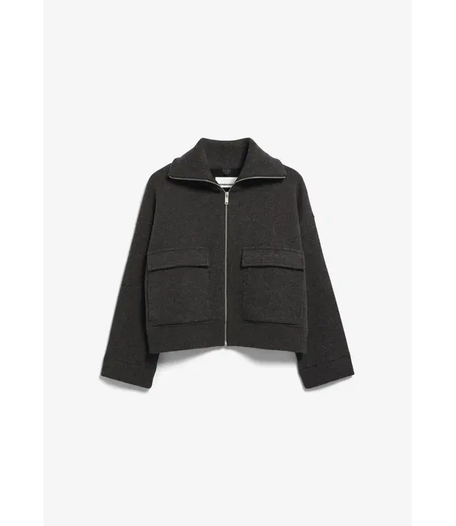 ARMEDANGELS •• Cotton-Wool Knit Jacket  | Steel Melange