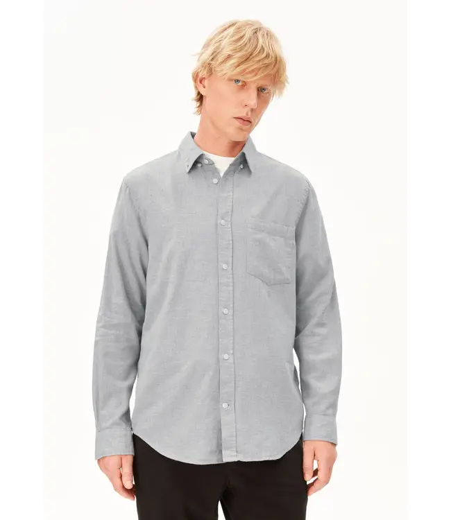 ARMEDANGELS •• Araamo Flannel Shirt | Silver Melange