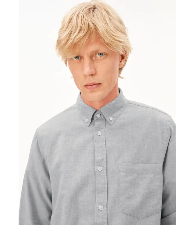 ARMEDANGELS •• Araamo Flannel Shirt | Silver Melange