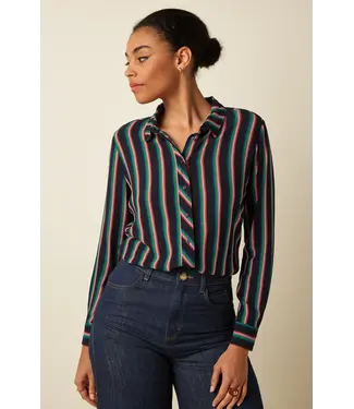 KING LOUIE •• Rosie Blouse Harley Stripe | Black