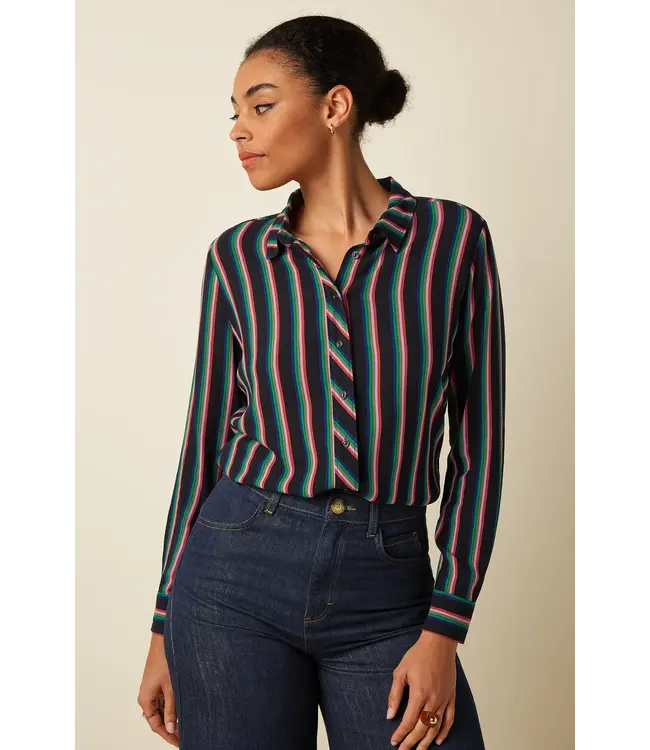 KING LOUIE •• Rosie Blouse Harley Stripe | Black