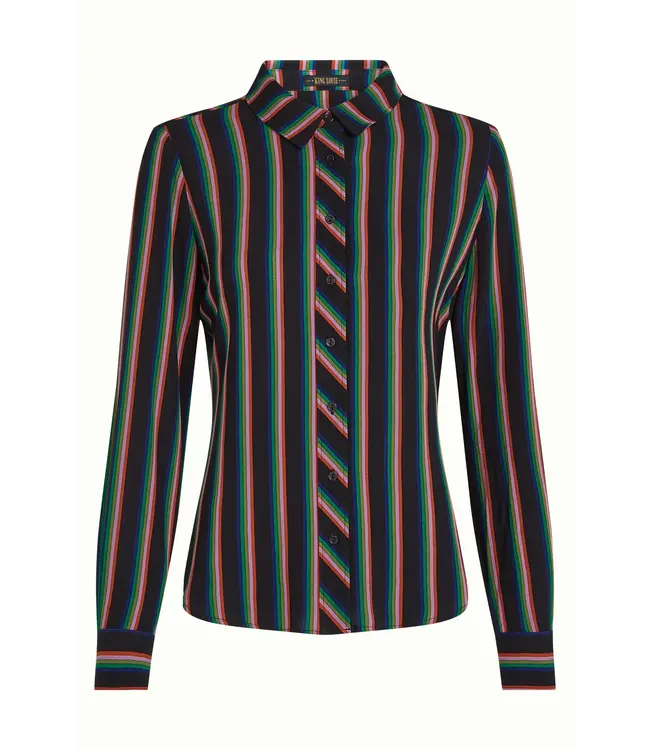 KING LOUIE •• Rosie Blouse Harley Stripe | Black