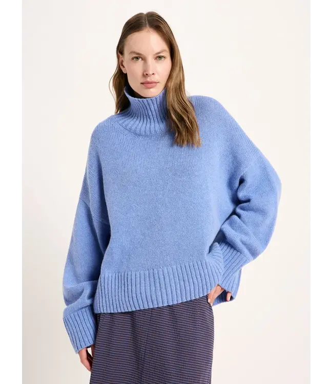 LANIUS •• Oversized Pullover GOTS | Light Blue Melange