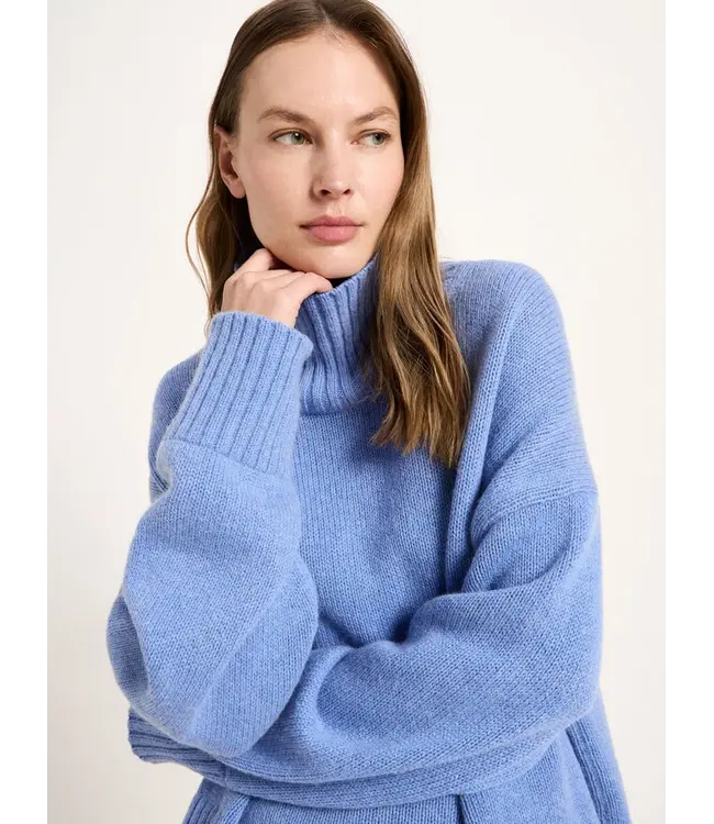 LANIUS •• Oversized Pullover GOTS | Light Blue Melange
