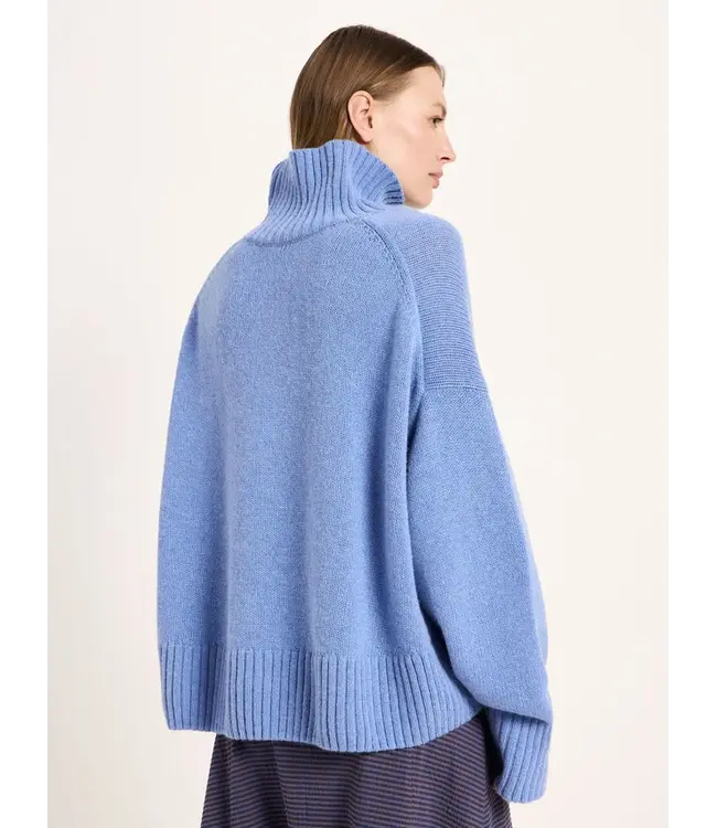 LANIUS •• Oversized Pullover GOTS | Light Blue Melange
