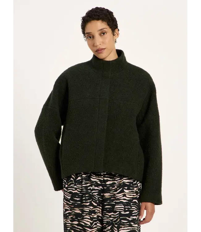 LANIUS •• Boucle jacket GOTS | Dark Turtle