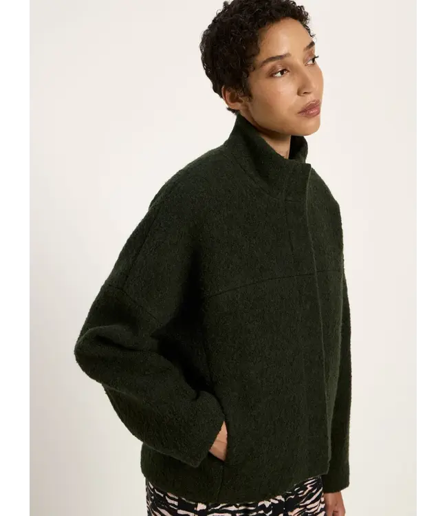 LANIUS •• Boucle jacket GOTS | Dark Turtle